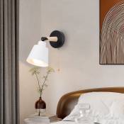 Applique Mural Intérieur Design avec Interrupteur Lampe de Chevet Eclairage Décor Blanc