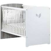 Baby Price - Lit bébé - 120 x 60 cm - Leaf - Blanc