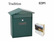 Boîte à lettres en acier modèle tradition verte