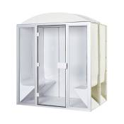 Cabine de hammam 4 places complète 190 x 130 x 225 cm en acrylique + porte et vitres pret à monter Desineo