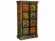 Cabinet en bois massif peint à la main l83xpr38xh150 cm