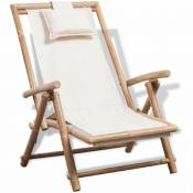 Chunhelife Chaise de terrasse d'extérieur Bambou