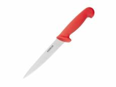 Couteau à filet rouge lame 150 mm - hygiplas - - inox