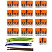 Creative Cables - Kit de connexion wago compatible avec câble 3x pour Rosace à 13 trous