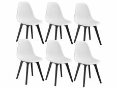 [en.casa] set de 6 chaises design chaise de cuisine