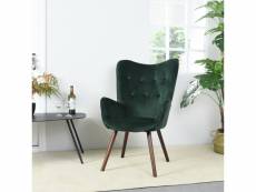 Fauteuil scandinave chaise de canapé de loisirs rétro pour salon salle à manger bureau avec un revêtement en velours, accoudoirs rembourés et des pied