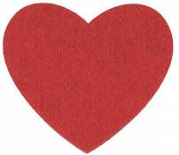 filzunterlage coeur rouge 10x9x0,5cm