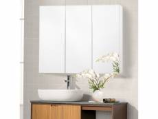 Giantex armoire de toilette avec miroir en bois mdf,