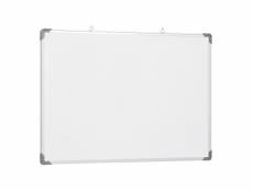 Homcom tableau blanc aimante magnetique cadre aluminium