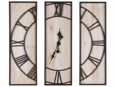 Horloge murale 75 x 75 cm en bois et noire coatlan
