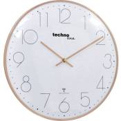 Horloge murale Techno Line wt 8235 gold optik radiopiloté(e) 350 mm x 25 mm or rose