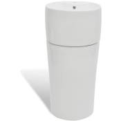 Inlife - Vasque à trou de trop-plein/robinet céramique Blanc pour salle de bain