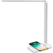 Jamais utilise] Merkloos Lampe de bureau led - Filaire - Chargement sans fil pour téléphone - Dimmable - Pliable - Smart Touch - Technologie Qi
