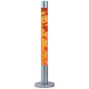 Lampadaire verre métallique Dovce rouge / jaune / argent Ø18,5cm h: 76cm avec commutateur intégré