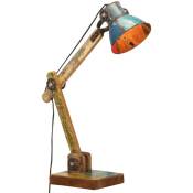 Lampe de bureau Lampe de chevet Éclairage de la Chambre industrielle Multicolore Ronde 23x18x95 cm E27 VXN7034