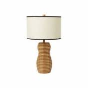 Lampe de table Méli / Ø 23 x H 46,5 cm - Chêne & tissu - Maison Sarah Lavoine bois naturel en tissu