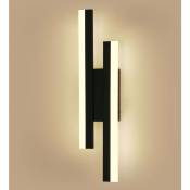 Lampe Murale led Intérieure, 16W Moderne 3000K Lumière Chaude, Acrylique Noir pour Chambre, Salon, Couloir, Escalier - Comely