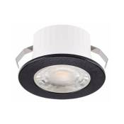 Mini Spot LED Encastrable 3W 38° Rond Noir SMD - Blanc Neutre 40