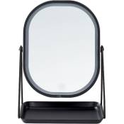 Miroir de Maquillage avec Éclairage led 20 x 22 cm en Métal Argenté Dordogne