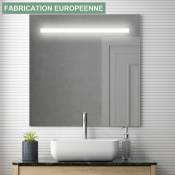 Miroir éclairage LED de salle de bain STAM avec interrupteur tactile - 60x80cm