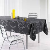 Nappe en polyester Argent Bully anthracite 150 x 240