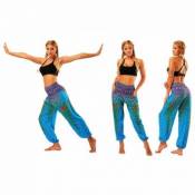 Pantalon Yoga Ample Bloomer Toute Morphologie Bleu