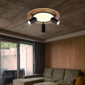Plafonnier Spot Rondell Lampe led salon aspect bois