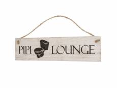Planche murale pipi-lounge, planche décorative, panneau style shabby, vintage, 11x43x1cm, blanc