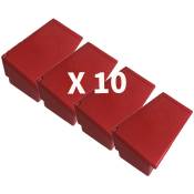 Plast'up Rotomoulage - Lot de 10 bacs à sable 100l+pelle-Rouge-50cm