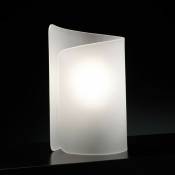 Selene Illuminazione - Abat-jour sn-papiro 0372 e27 led lampe de table en verre blanc noir brillant lampe de table d'intérieur moderne ip20