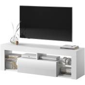 Selsey BIANKO - Meuble TV / Banc TV (140 cm, blanc