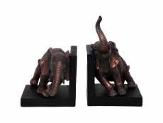 Serre-livres en résine eléphant 31x25 cm