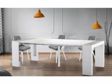 Table console extensible pandore blanc