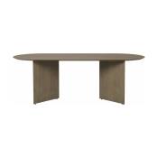 Table en bois ovale marron 220 cm Mingle - Ferm Living
