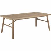 Table rectangulaire en bois 200 cm 8 personnes - Dino - Marron