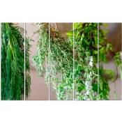 Tableau herbes fraîches 2 - 100 x 70 cm - Vert