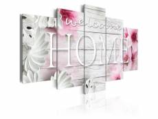Tableau vintage spring greeting taille 100 x 50 cm