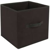Toilinux - Lot 2x Boîte de rangement pour meuble - 31 x 31 cm - 31 x 31 x 31 - Noir