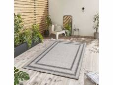 Topo - tapis extérieur/intérieur tissé plat - crème & gris 80 x 150 cm ARUBA801504901CREAM