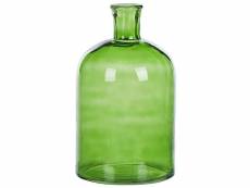 Vase décoratif en verre vert 31 cm pulao 317906