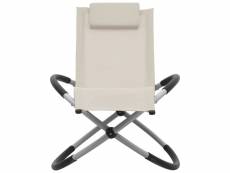 Vidaxl chaise longue pour enfants acier crème 47794