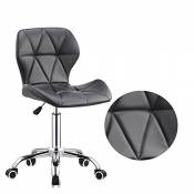 Xiaolin Simple et Pratique 360 ​​° pivotant télésiège Chaise de Bureau à Domicile Dossier Bar Chaise poulie Style (Couleur : Noir)