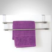 Zeller - Porte-serviettes double, cintre de porte