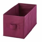 2 boîtes de rangement rectangulaires en textile Mixxit coloris cerise