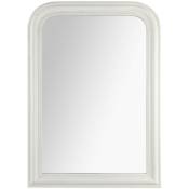 Atmosphera - Miroir Adèle bois blanc 74x104cm créateur