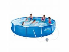 Bestway piscine "sirocco" ronde bleu 366 cm 412358