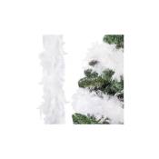 Boa z piór naturalnych 600 cm - łańcuch na choinkę, ozdoba świąteczna biały Traduction en français : Guirlande de plumes naturelles de 600 cm