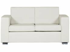 Canapé 2 places en cuir blanc helsinki 53002