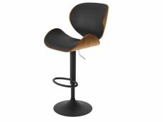 Chaise de bar noire baudoin 63-84 cm