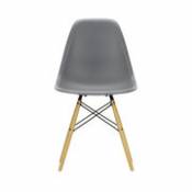 Chaise DSW - Eames Plastic Side Chair / (1950) - Bois clair - Vitra gris en plastique